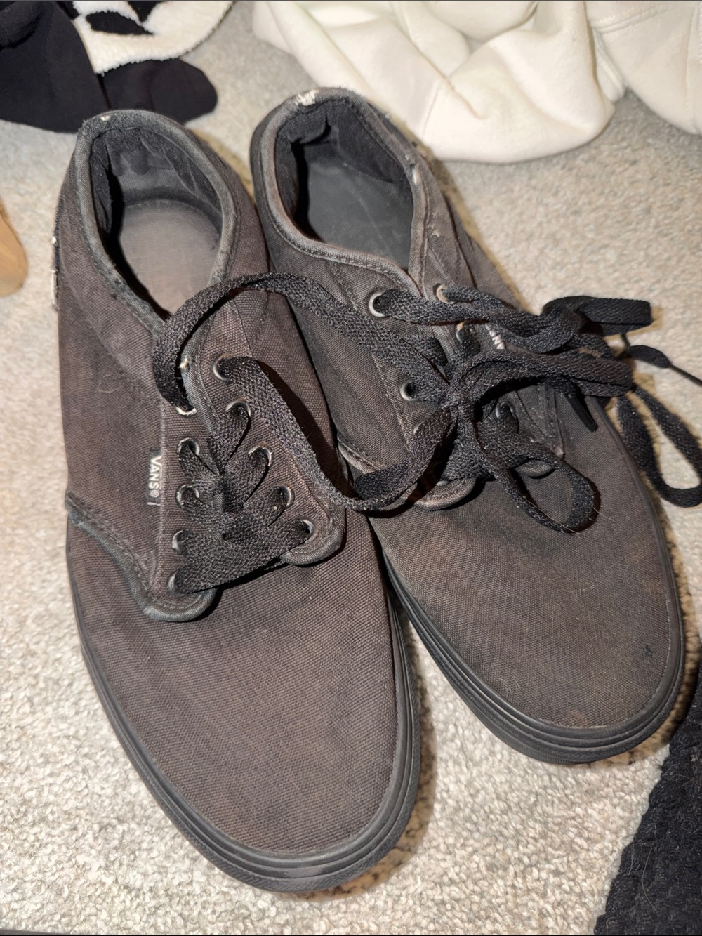 Vans Black Canvas Low-Top Sneakers